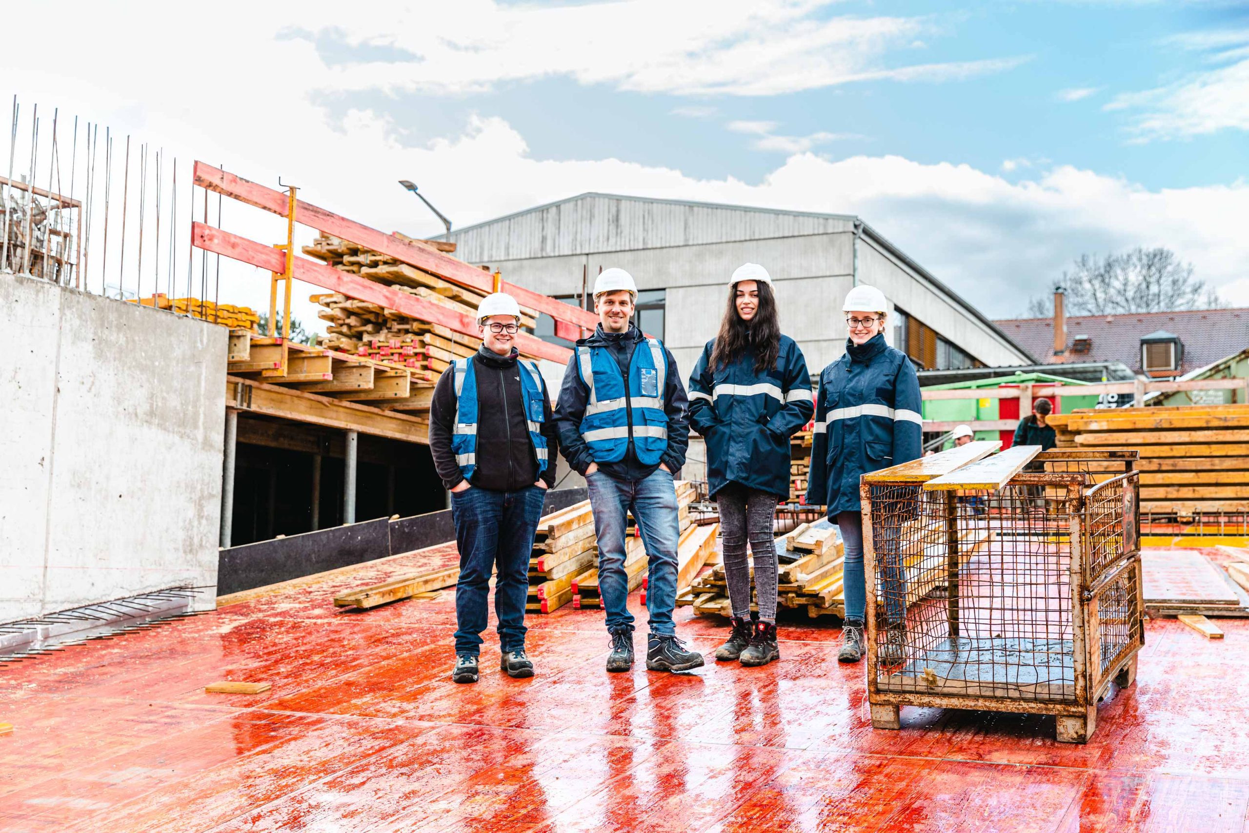 Baustellenexkursion der Tragwerksplanung der Seidl & Partner Gesamtplanung GmbH zur Dr.-Gessler-Straße in Regensburg.