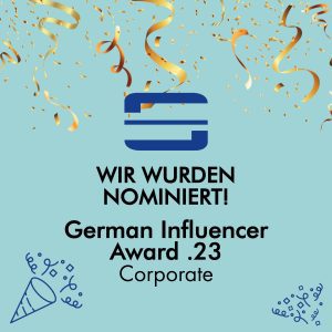 Wir wurden nominiert – German Influencer Award 2023 Corporate
