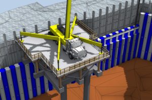 3D-Planung für die Logistikplattform in der Hildegardstraße in München durch die Abteilung Spezialtiefbau der Seidl & Partner Gesamtplanung GmbH