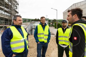 Baustellenbesuch der Technischen Gebäudeausrüstung der Seidl & Partner Gesamtplanung GmbH während der Ausbauarbeiten in der Dr.-Gessler-Straße 8 in Regensburg beim Projekt OTTO8.